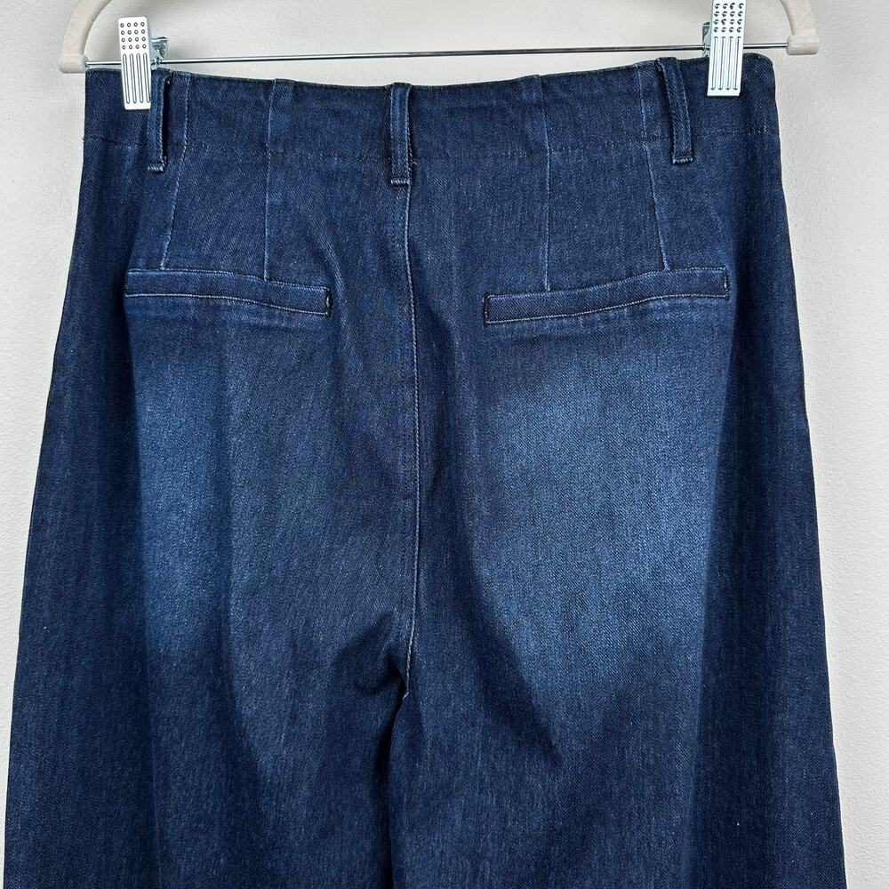 Halara Flex High Waisted Pockets Washed Casual Wide Leg Jeans Medium - Picture 8 of 12